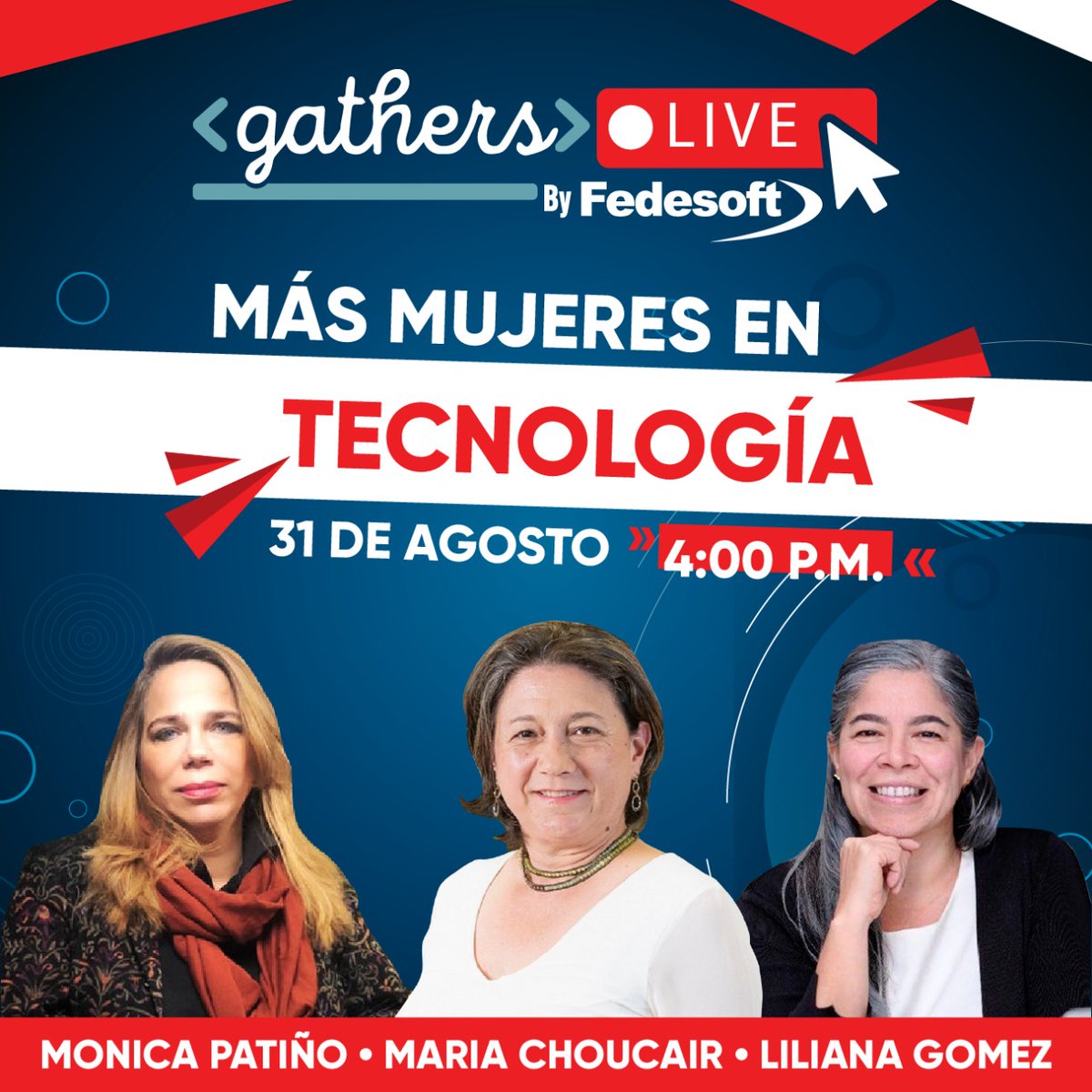 Choucair Testing (@testingchoucair) on Twitter photo Estamos orgullosos de participar en espacios para seguir inspirando a las emprendedoras a que sigan soñando en grande y #ProbandoUnMundoMejor.
Gracias <a href="/FedesoftCol/">Fedesoft Colombia</a> por la invitación 🙂
Evento gratuito con inscripción previa: fedesoft.typeform.com/to/xSgXhOGY
#WeLoveTesting Estamos orgullosos de participar en espacios para seguir inspirando a las emprendedoras a que sigan soñando en grande y #ProbandoUnMundoMejor.
Gracias <a href="/FedesoftCol/">Fedesoft Colombia</a> por la invitación 🙂
Evento gratuito con inscripción previa: fedesoft.typeform.com/to/xSgXhOGY
#WeLoveTesting