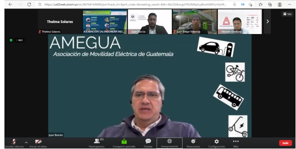 Participación de Juan Carlos Botrán, Presidente de AMEGUA en 8º Congreso Regional de Energía, CORE 2021 organizado por <a href="/asielsalvador/">ASI El Salvador</a> 

Foro 4: Descarbonización y movilidad sostenible.