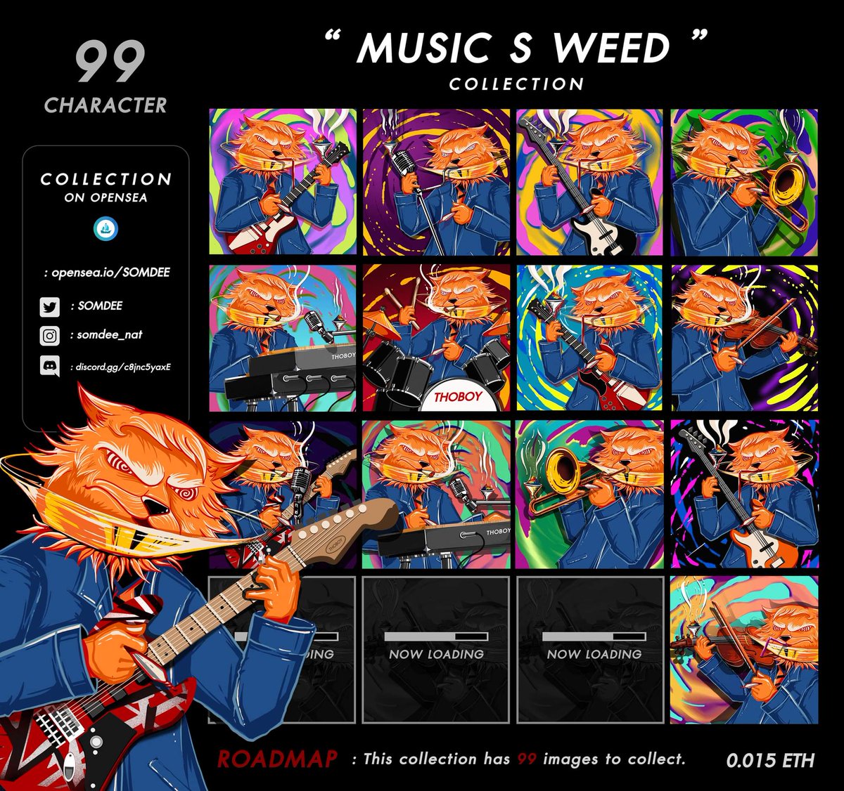 ❤New Collection 
🔥"MUSIC S WEED"🔥
DROP NOW AT OPENSEA
opensea.io/SOMDEE

#NFT  #nftart  #NFTThaicommunity