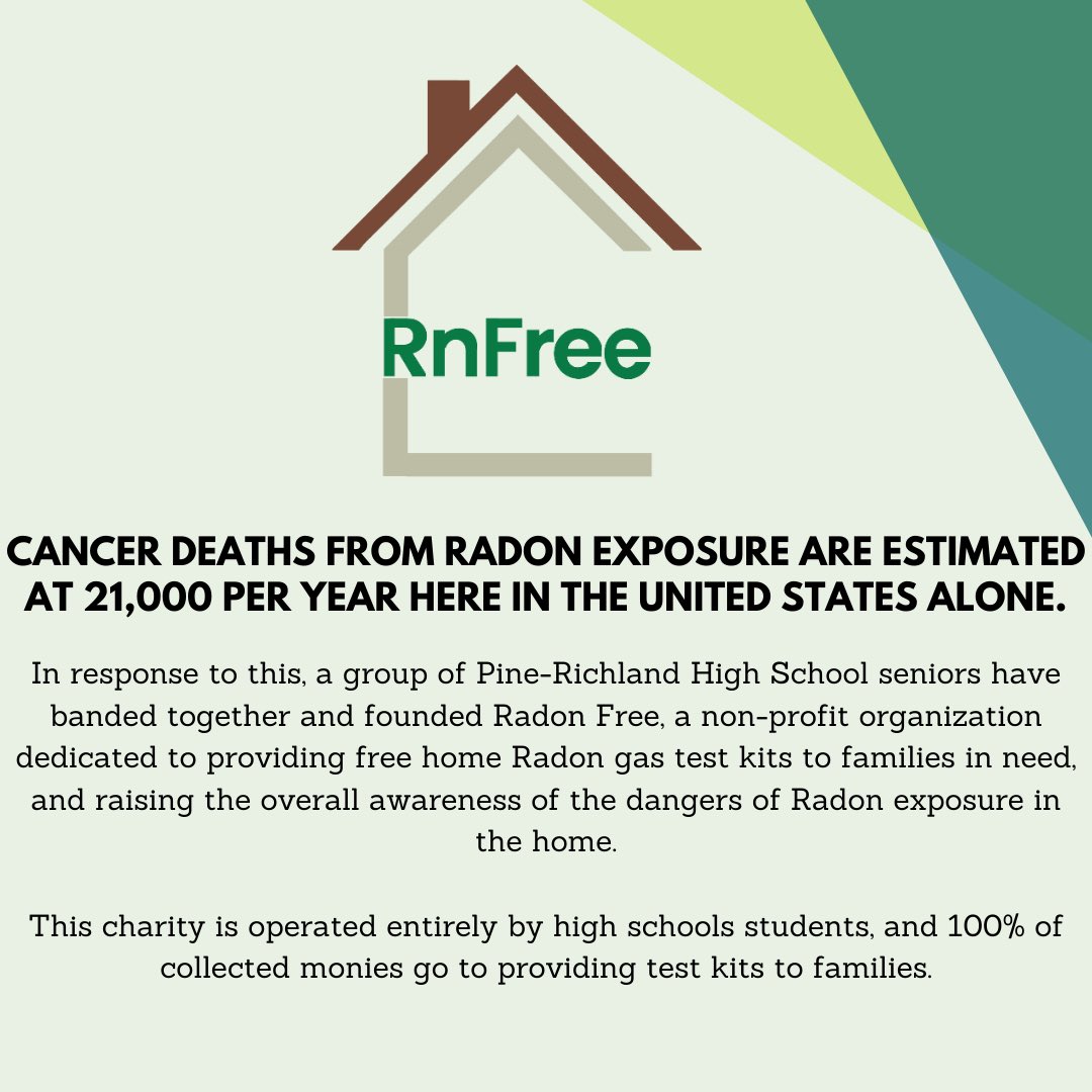 RnFreeOrg's tweet image. Check out rnfree.org to request a testing kit, volunteer, donate, or just to see what we’re all about.

#pinerichland #charityfundraising #nonprofit #studentexperience #rnfree #highschoolstudents