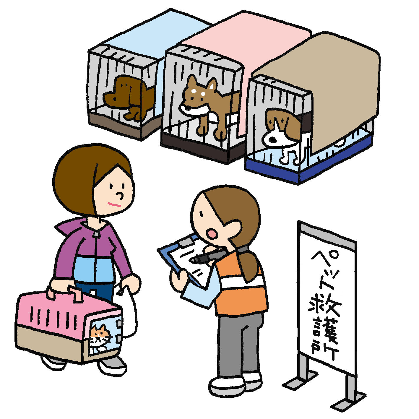 防災無料イラスト ペットを連れた避難のイラスト T Co Pdhc6pt36q 災害時はペットを家においていくのではなく 一緒に避難所にいく 同行避難 ことが推奨されています ただ自治体によって避難所でペットをどう受け入れるかについての取り決めは 防災無料イラスト ペットを連れた避難のイラスト T Co Pdhc6pt36q 災害時はペットを家においていくのではなく 一緒に避難所にいく 同行避難 ことが推奨されています ただ自治体によって避難所でペットをどう受け入れるかについての取り決めは