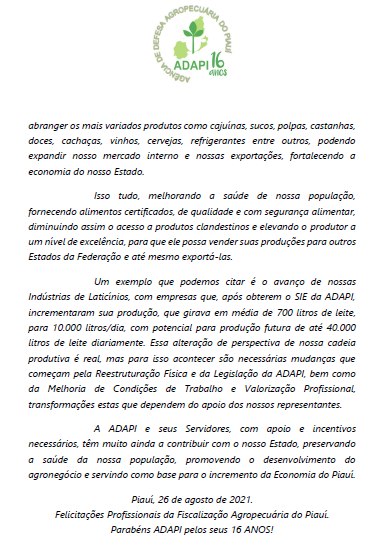 AsdapiS's tweet photo. @wdiaspi @GovernodoPi @flavionpi @Aged_Maranhao @Adagro @adepara_oficial @tony_trindade @elmanoferrer @g1piaui @RafaelFonteles_  A ADAPI FEZ 16 ANOS HOJE E SEUS SERVIDORES ESTÃO REIVINDICANDO A PUBLICAÇÃO DAS PROMOÇÕES E PROGRESSÕES. https://t.co/7libaadDYa