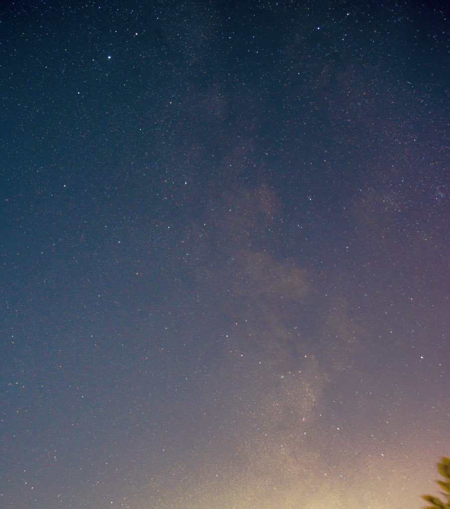 AstroStace's tweet image. A bit colourful 😅 but here’s the  core of the milky way from light polluted Birmingham! #Astrophotography