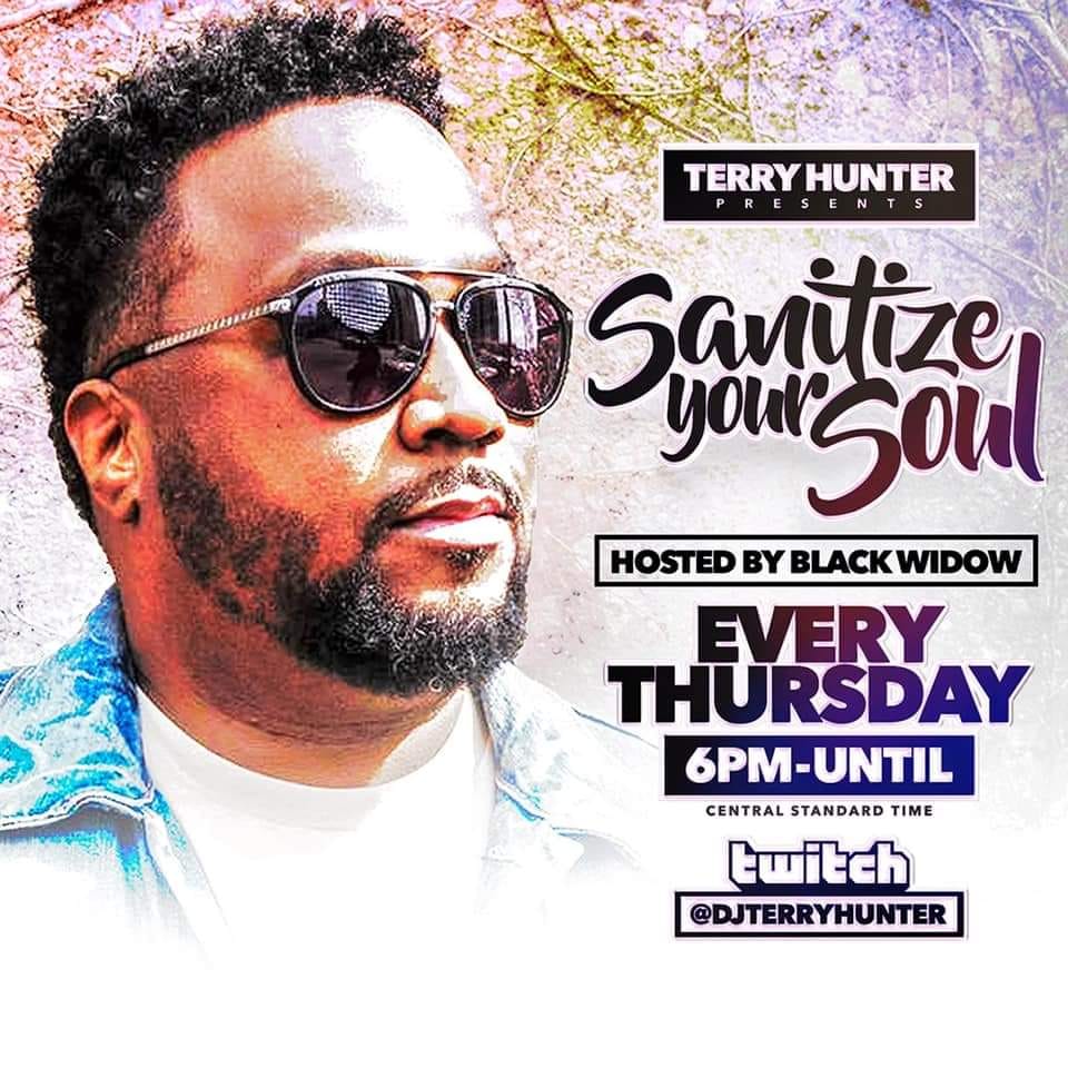 What time is it? Time to #SanitizeYourSoul with @djterryhunter! Coming at you LIVE in the mix NOW on twitch.tv/djterryhunter. #chosenfewdjs #tsboxrecords #chicagohouse