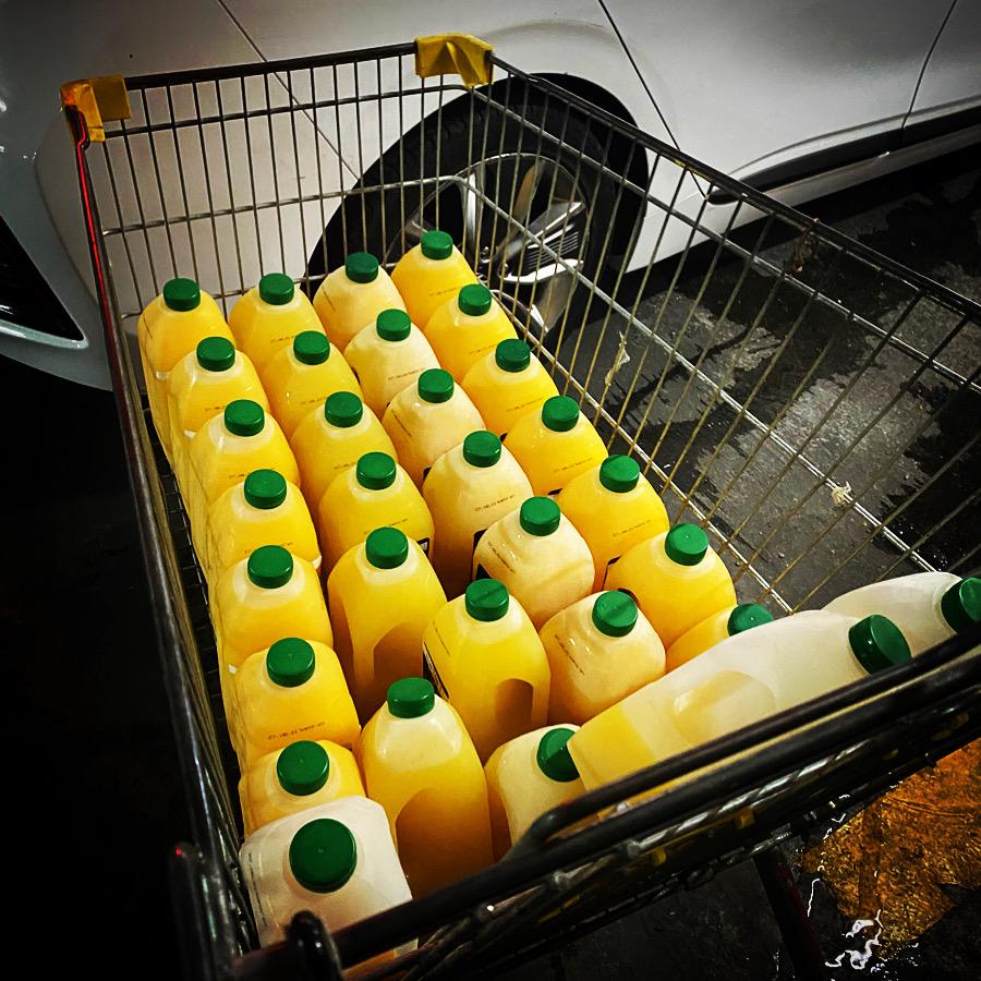0%, 10%, 20%, 30% reduced content of sugars 100% squeezed Orange Juice. What people will like the most...