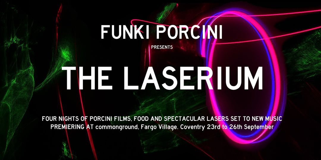 funkiporcini's tweet image. Tickets are now on sale, Four nights, two with dinner, all with lasers. commongroundcov.com/funki-porcini-…