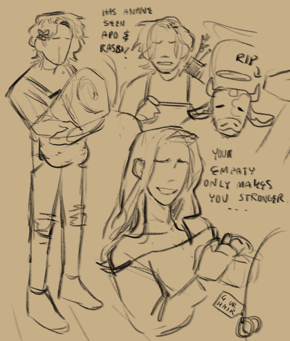 messy sketch page might finish these tomorrow :) 