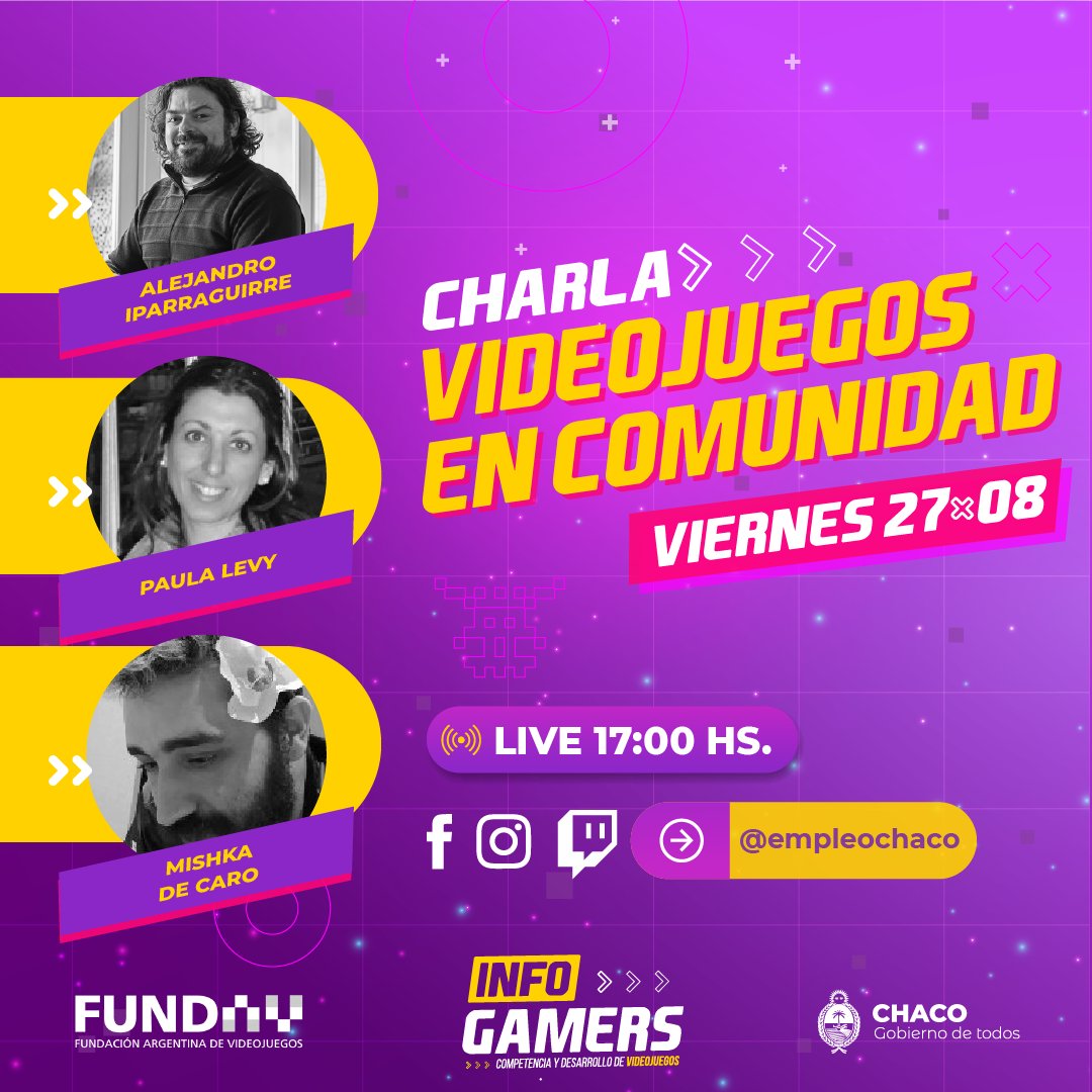 🚀NOSOTROS NO PARAMOS ¡Y VOS TAMPOCO!

Nos anticipamos y reservamos tu atención para mañana a las 17:00. Estaremos charlando con FUNDAV, la Fundación Argentina de Videojuegos.

FUNDAV busca promover e impulsar el desarrollo económico, social y cultural mediante los videojuegos.