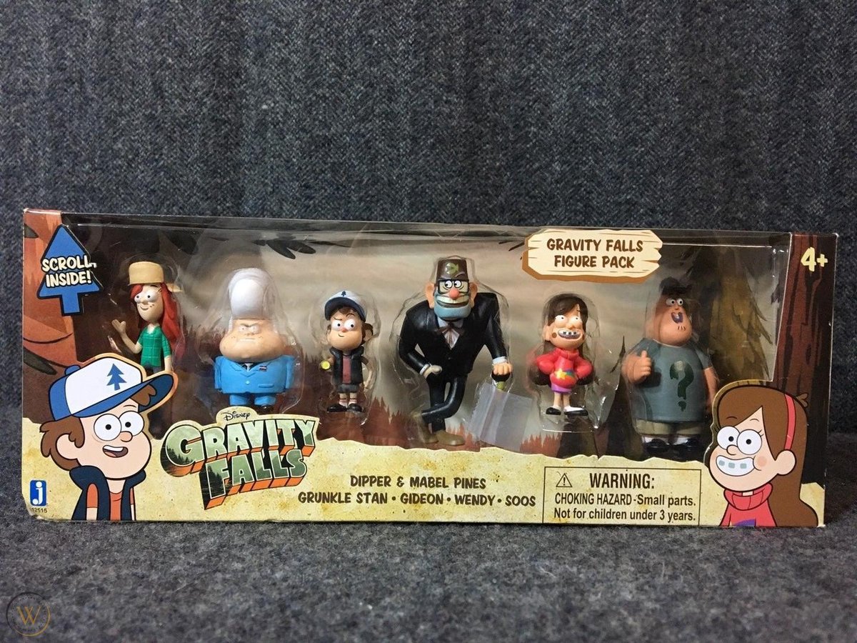Gravity Falls Figures - Complete Set with scrolls - Jazware 2014