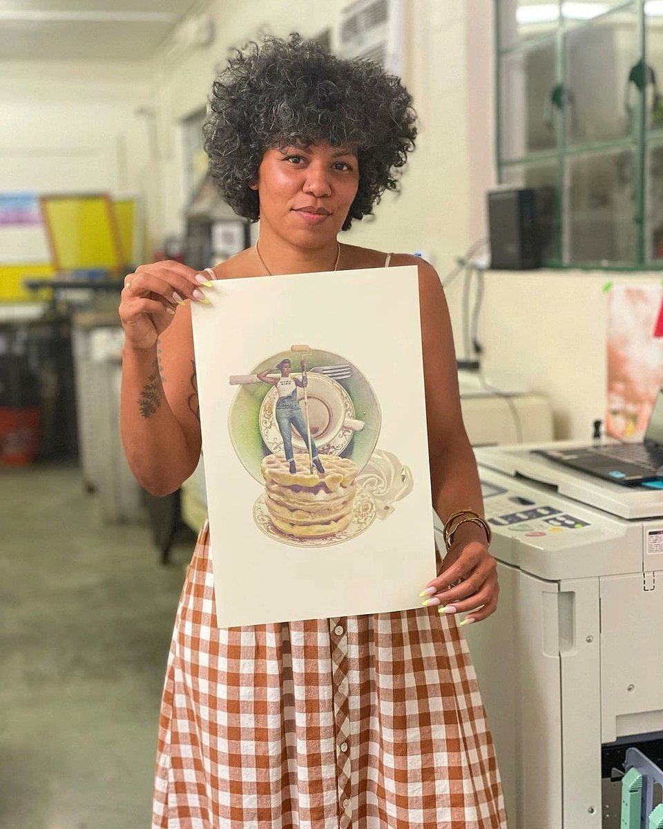 JillianMRock's tweet photo. "Mama Bird Done Hurrrd" 
3 layer risograph print
💛💚💜
Printed at https://t.co/YmPUm1rQIP https://t.co/fivOW6xnZT