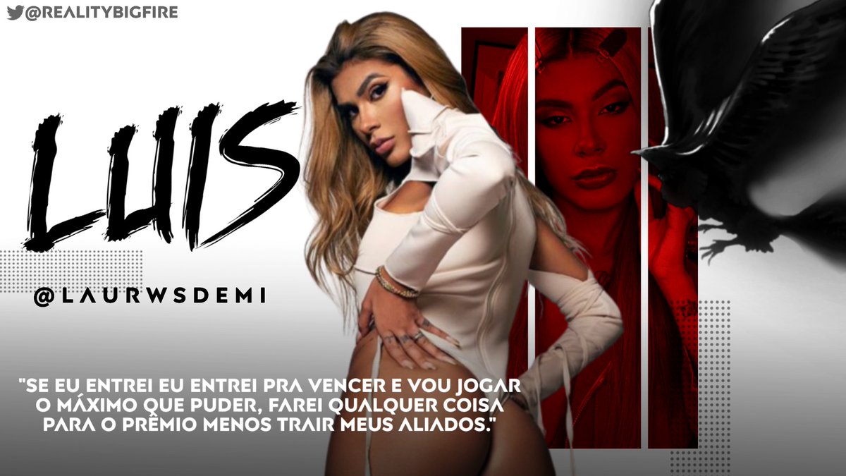 realitybigfire's tweet photo. • Veterano
Luis (@laurwsdemi) está confirmado no elenco do Big Fire.
"se eu entrei eu entrei pra vencer e vou jogar o máximo que puder, farei qualquer coisa para o prêmio menos trair meus aliados."
Você é #TimeLuis? https://t.co/YHyIozw97z