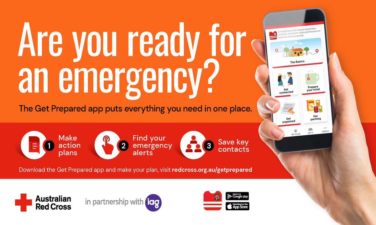 Prepare for disasters now: it's simple. Download the free Get Prepared app to create an emergency plan. You will identify support people, create a to-do list &amp; develop an action plan getprepared.app.link/ResilientSydney #ResilientSydney #GetPrepared #GetReadyNSW