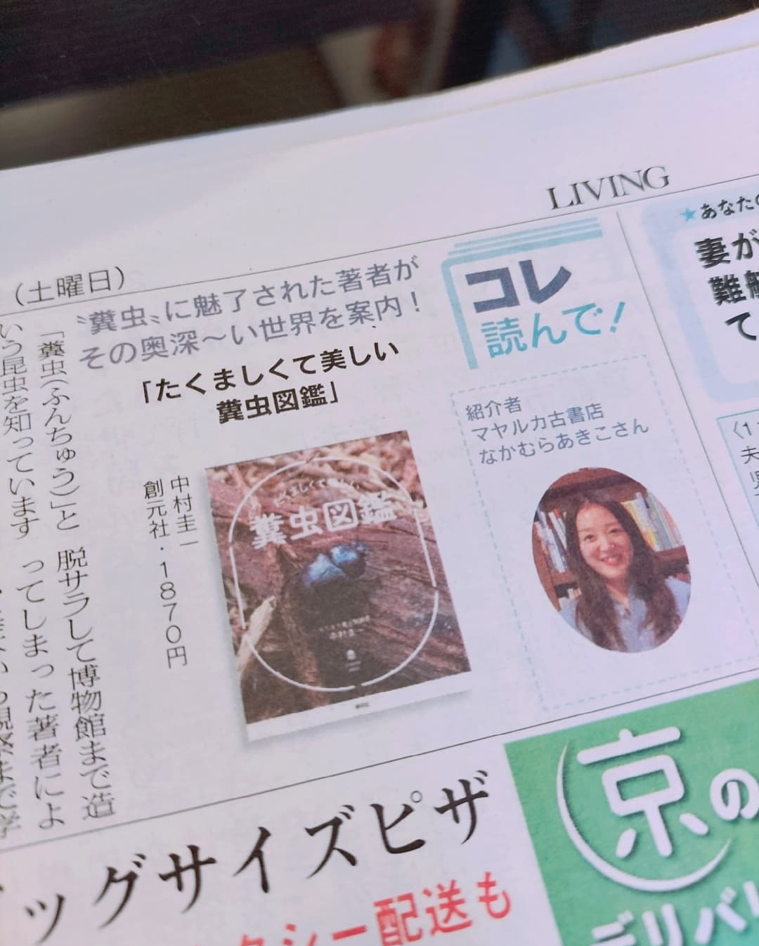 マヤルカ古書店 8 28号リビング京都 で たくましくて美しい糞虫図鑑 を紹介しています わたしも読み込みましたが糞虫の生態はもちろん著者で糞虫館館長の中村さんの情熱がすばらしく面白い しかも今号のリビング 表紙の特集は 推し活 とのことでテーマ