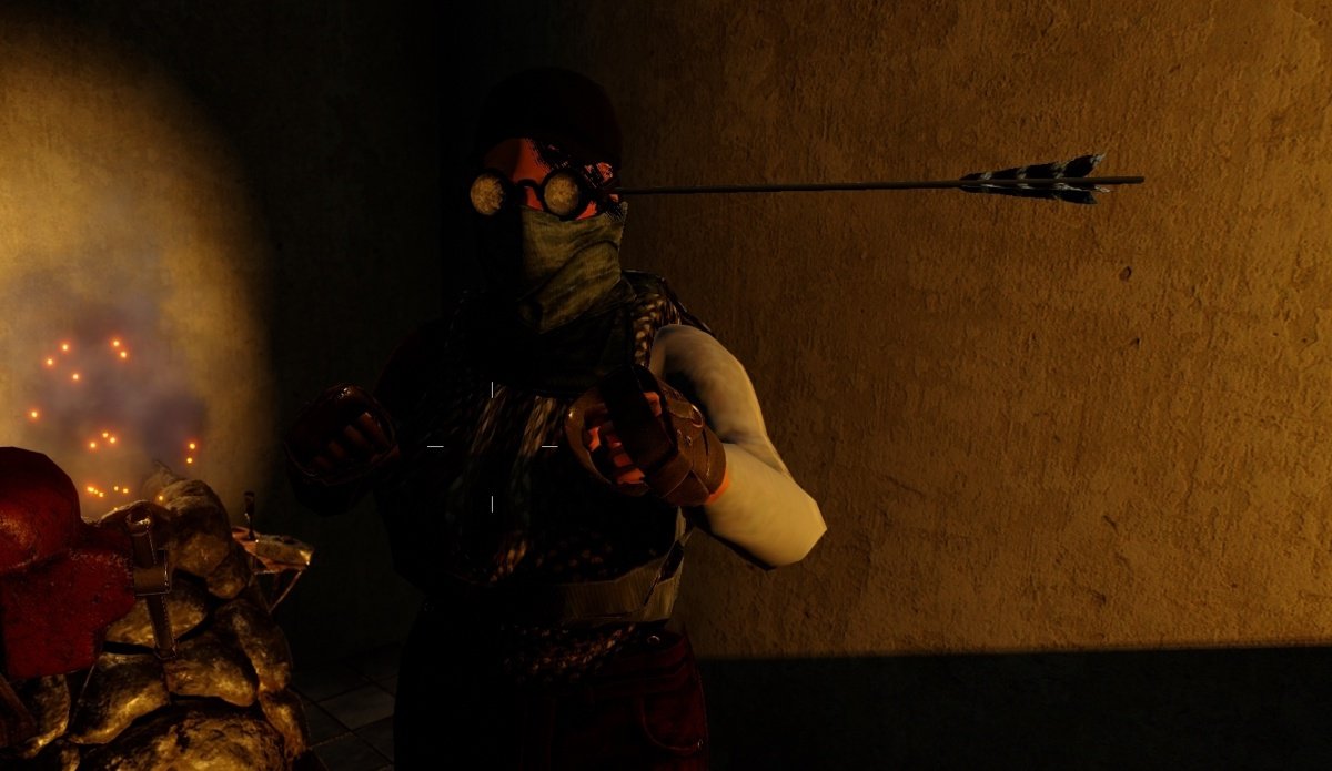 hackerm's tweet image. "I used to be an adventurer just like yourself, until I took an arrow to the head."  @7DaystoDie ?  Only took me 2.