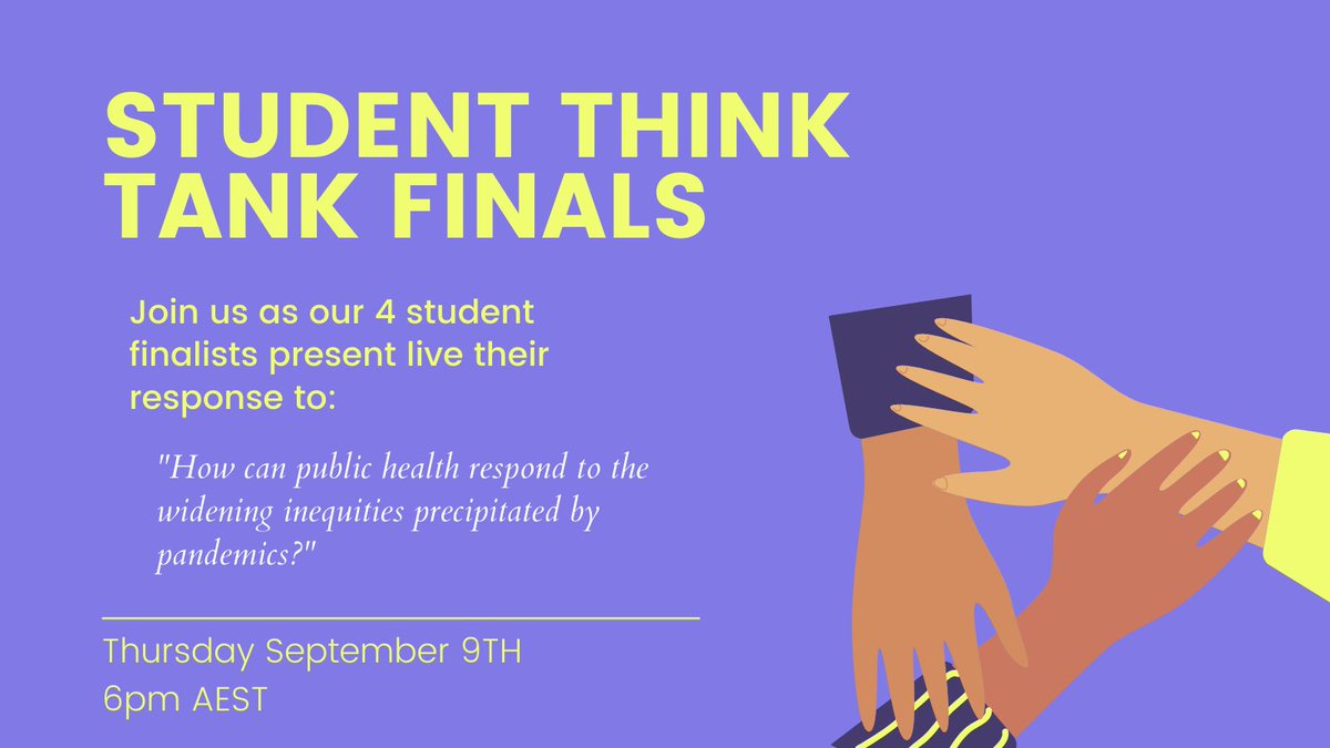 We are pleased to announce the 2021 National Student Think Tank Competition Webinar! Register now to watch  our 4 finalists and be inspired by our upcoming leaders in Public Health! Please register here: us02web.zoom.us/webinar/regist…