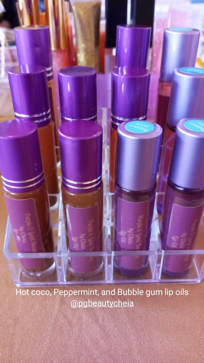 Lip oils handmade $5 each shop now #handmade #lipoils #purpleandgoldbeautybycheia #ShopSmall #BlackOwned