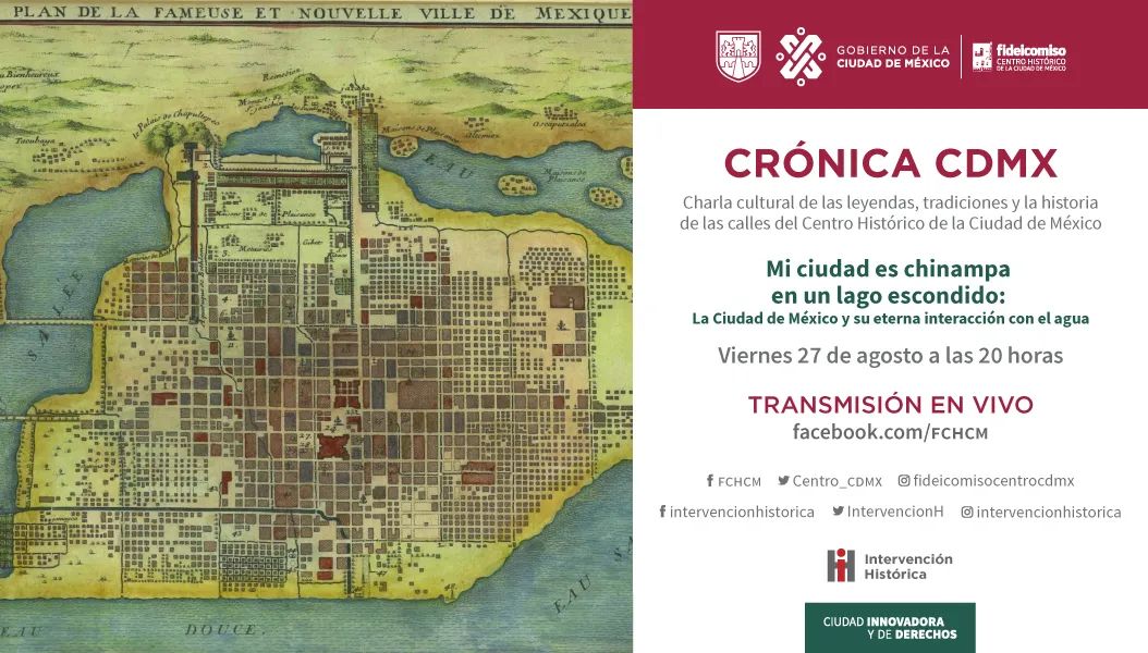 #CarteleraCultural

¡Prepárate para nuestro #viernes de #CrónicaCDMXPodcast!

<a href="/IntervencionHi1/">Intervencion Historica</a> nos estará platicando sobre las implicaciones que ha tenido la #CDMX con su pasado y presente lacustre. 

Te esperamos a partir de las 20:00 horas, a través de #FacebookLive