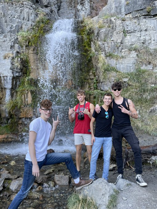 Great hike up to Stewart Falls with the boys today!  @ItsSpencerx @DerekShawxxx @keagancase @asherhaynesxxx