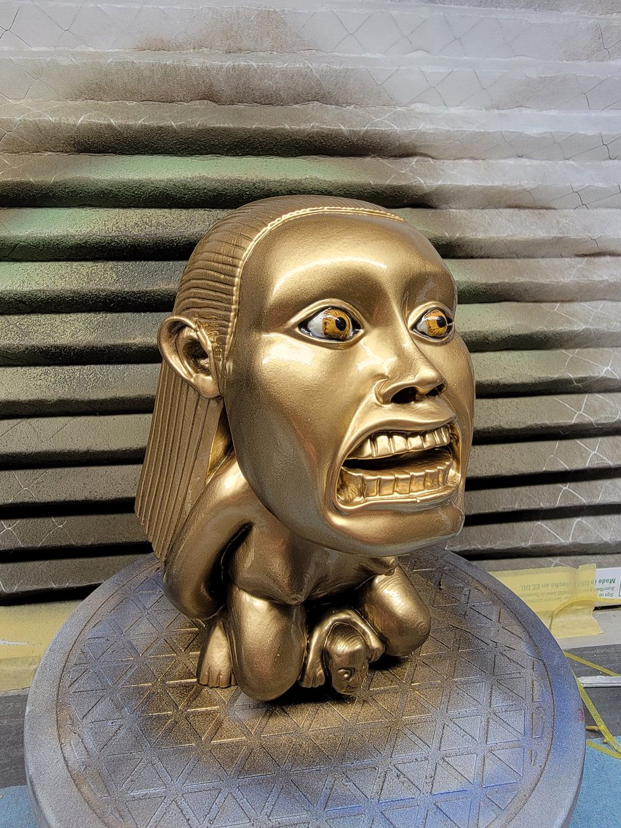 Haven't showed stuff in a while, idol statue I printed. #3DPrinting