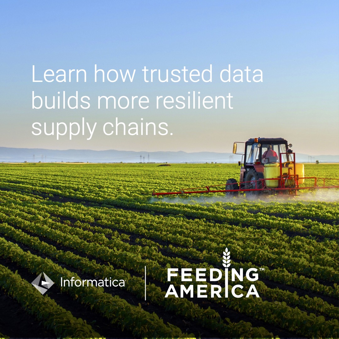 Informatica's tweet image. During the #pandemic, @FeedingAmerica was able to maximize the distribution of food and ensure that people had enough to eat. 

Here&apos;s how they did it with #TrustedData: infa.media/3yYwcJn 

#DataDisruptor