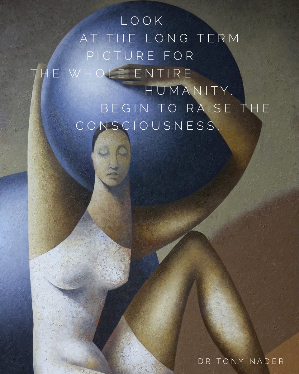 DrTonyNader's tweet image. What can we do to make the world a better place?We can begin with raising our own awareness,then raising the collective awareness.Short term benefit without looking at the long term picture for the whole humanity doesn’t work.Begin to raise the consciousness.

Art:Fabio Hurtado