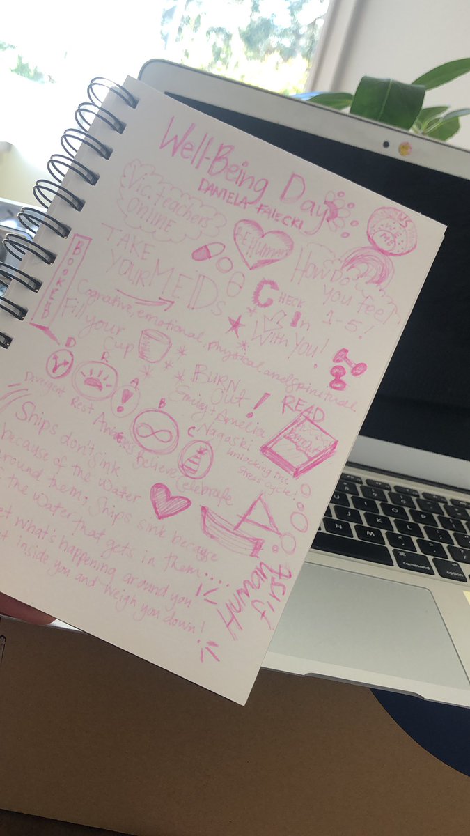Miss_K_Baker's tweet photo. We can’t pour form an empty cup! @DFalecki you are awesome!! Thank you for speaking to us and thank you @LeonieClarkson8 for organising.

You can’t half tell I was the kid always in trouble for drawing in the margin of my book at school! #teacherwellbeing https://t.co/LUTLjPp8Zj