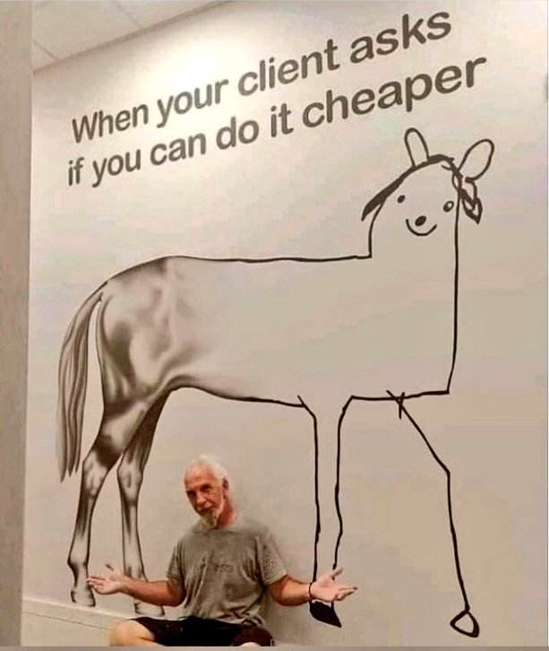 r0shanmishra's tweet image. Of course I can do it cheaper!
#YouGetWhatYouPayFor 😁