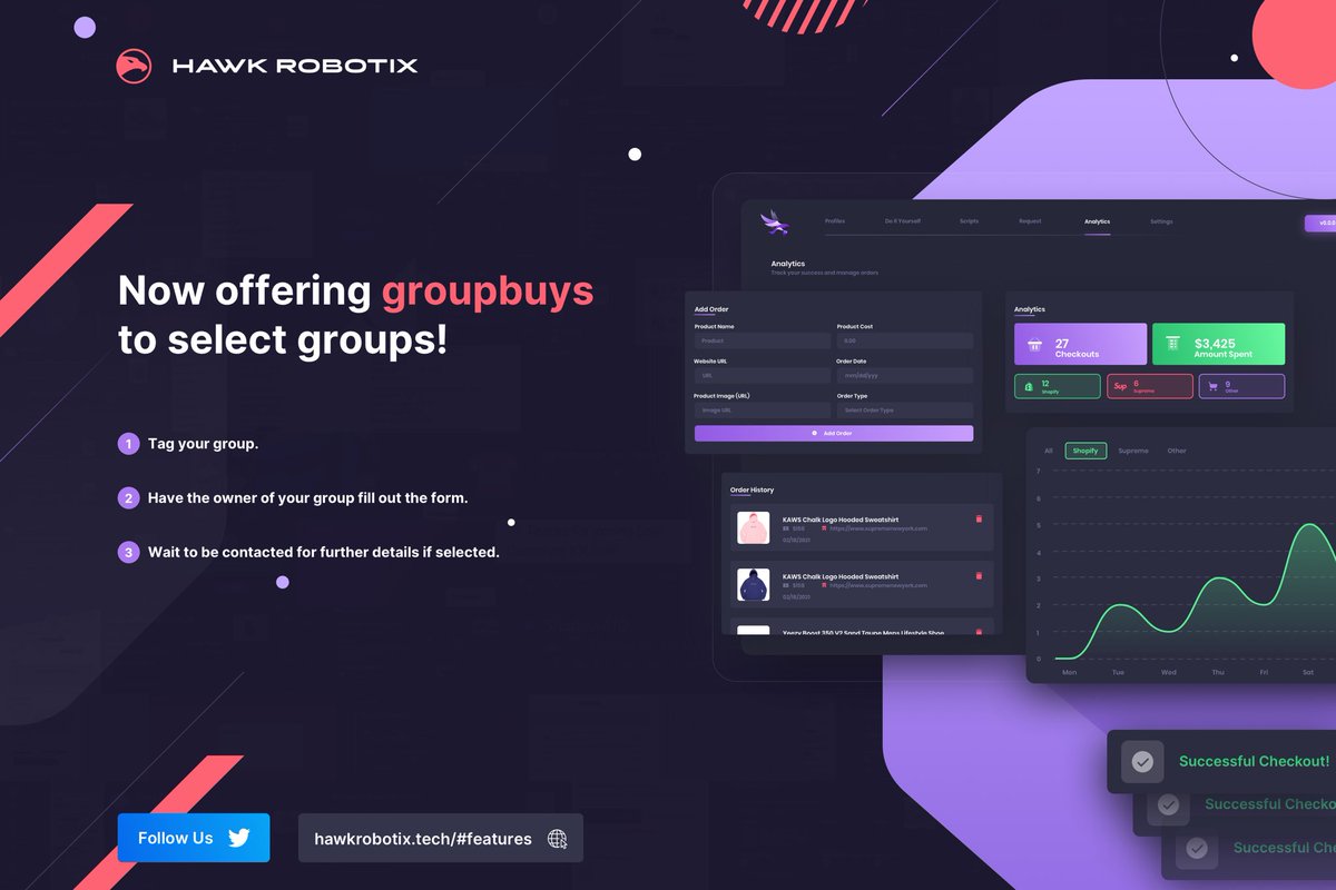 HawkRobotix's tweet image. Now offering groupbuys! 🤝

If you would like the opportunity to have a groupbuy, have an admin from your group fill out the following form!

More information in the graphic below.. 😁

docs.google.com/forms/d/e/1FAI…