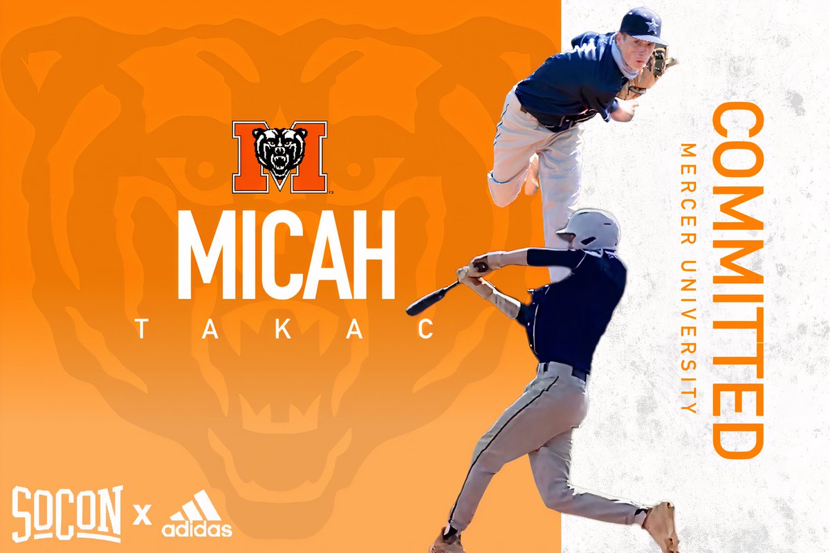 Micah Takac (@micahtakac) on Twitter photo I am excited to announce that I will be continuing my baseball and academic career at Mercer University. I am grateful for my family, coaches, and teammates for supporting me along the way. Go Bears🐻🧡🖤
<a href="/SAEagleSports/">Stratford Athletics</a> <a href="/coach_camp/">Danny Camp</a>
<a href="/CraigGibson_MU/">Craig Gibson</a> <a href="/MercerBaseball/">Mercer Baseball</a> I am excited to announce that I will be continuing my baseball and academic career at Mercer University. I am grateful for my family, coaches, and teammates for supporting me along the way. Go Bears🐻🧡🖤
<a href="/SAEagleSports/">Stratford Athletics</a> <a href="/coach_camp/">Danny Camp</a>
<a href="/CraigGibson_MU/">Craig Gibson</a> <a href="/MercerBaseball/">Mercer Baseball</a>