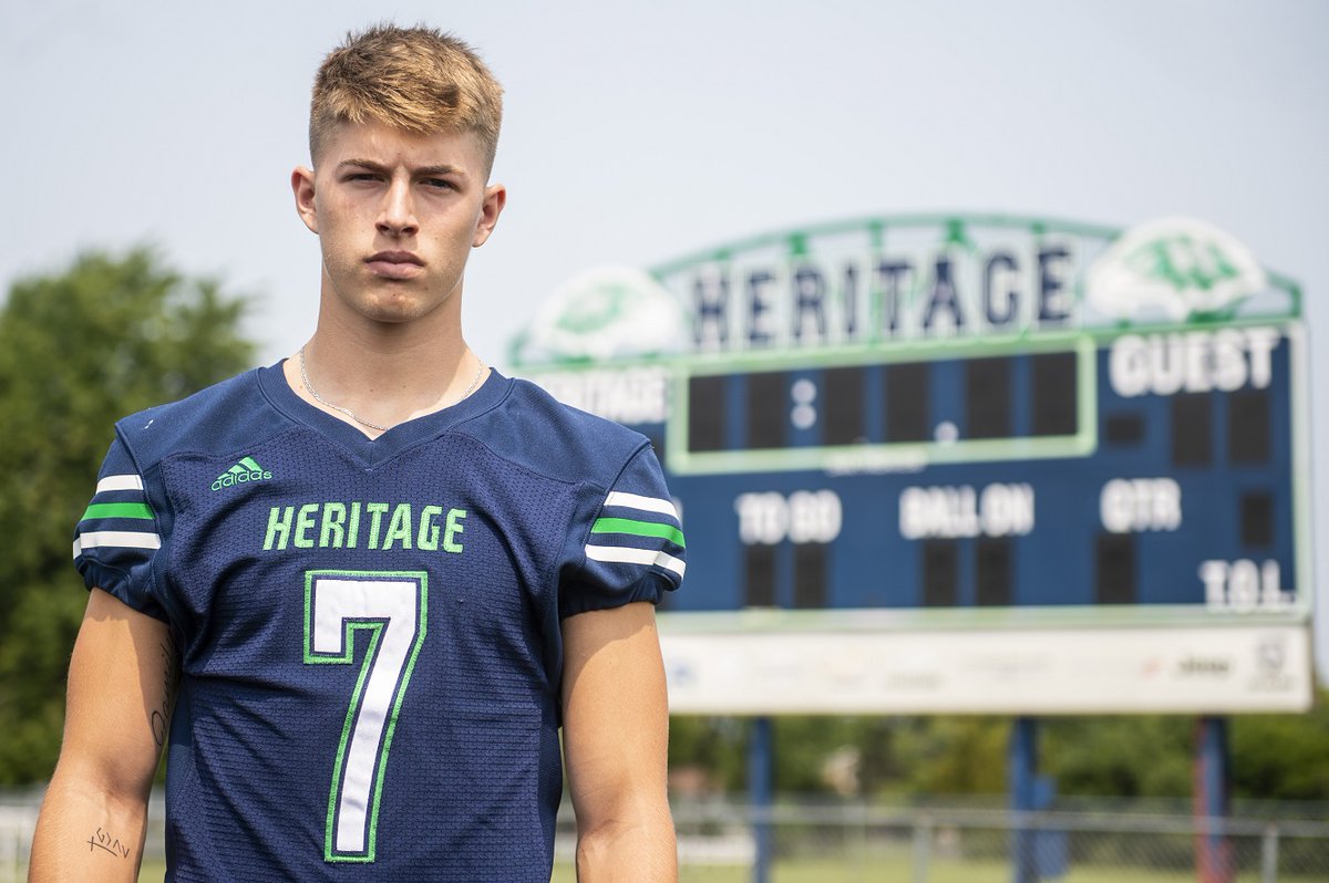 Saginaw Heritage answers United with a 1-yard TD run by QB Josh Braley. Heritage 19, Saginaw United 18 with 7:50 left in the game. <a href="/hawks_heritage/">Heritage Hawks</a> <a href="/JaredPurcellDET/">Jared Purcell</a>