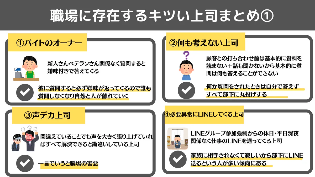 こんな人には会いたくない？職場に存在するキツい上司まとめ！