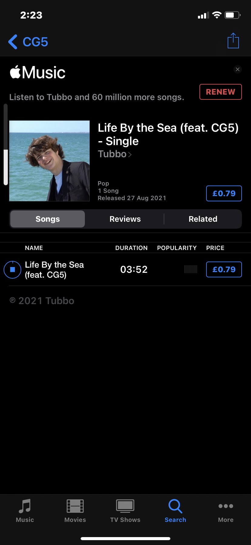 Life By the Sea (feat. CG5) - Single — Tubbo