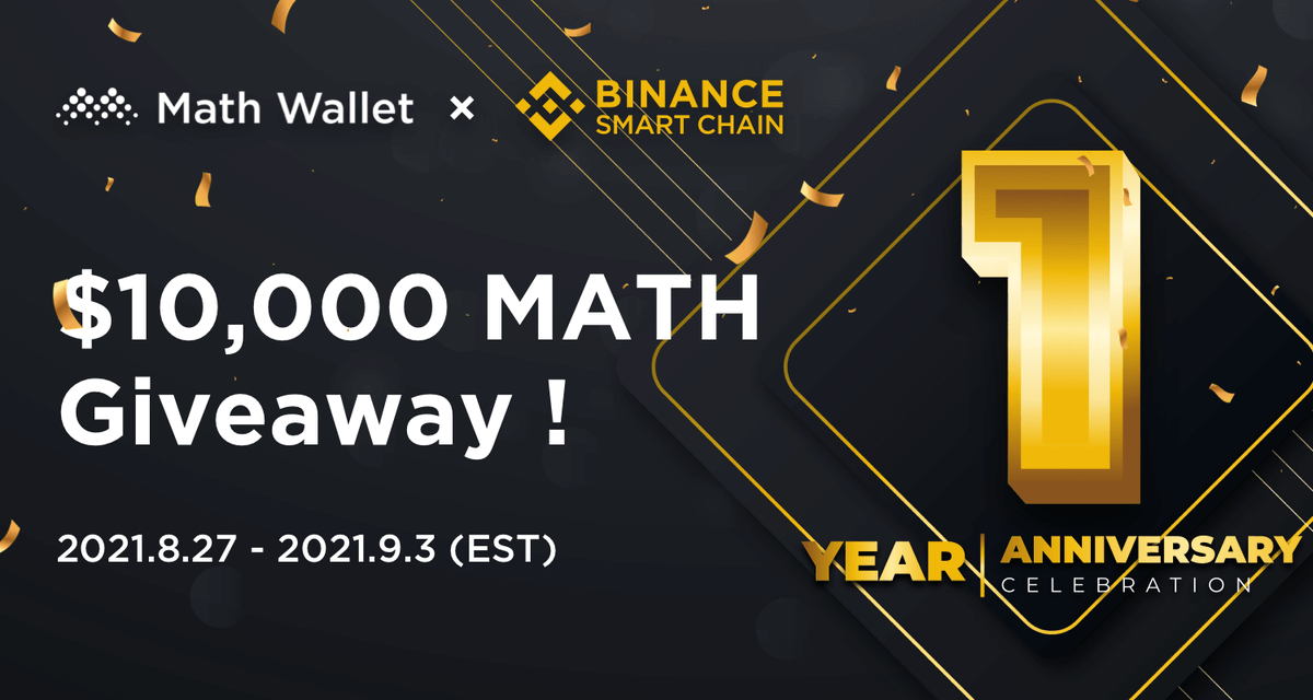 MathWallet (@mathwallet) on Twitter photo 🥳🥳Happy Birthday to <a href="/BinanceChain/">Binance Chain</a> !
To celebrate the 1st anniversary of <a href="/BinanceChain/">Binance Chain</a>, we will #giveaway 10,000 $MATH 🎁
❤️Follow <a href="/MathWallet/">MathWallet</a> & <a href="/BinanceChain/">Binance Chain</a> & <a href="/BscProjectOrg/">BNB Project</a>
🔁RT & @ 3 friends
✏️Fill the form: forms.gle/uzpeWJVwpXPs7P…
#BinanceSmartChain #MATH 🥳🥳Happy Birthday to <a href="/BinanceChain/">Binance Chain</a> !
To celebrate the 1st anniversary of <a href="/BinanceChain/">Binance Chain</a>, we will #giveaway 10,000 $MATH 🎁
❤️Follow <a href="/MathWallet/">MathWallet</a> & <a href="/BinanceChain/">Binance Chain</a> & <a href="/BscProjectOrg/">BNB Project</a>
🔁RT & @ 3 friends
✏️Fill the form: forms.gle/uzpeWJVwpXPs7P…
#BinanceSmartChain #MATH