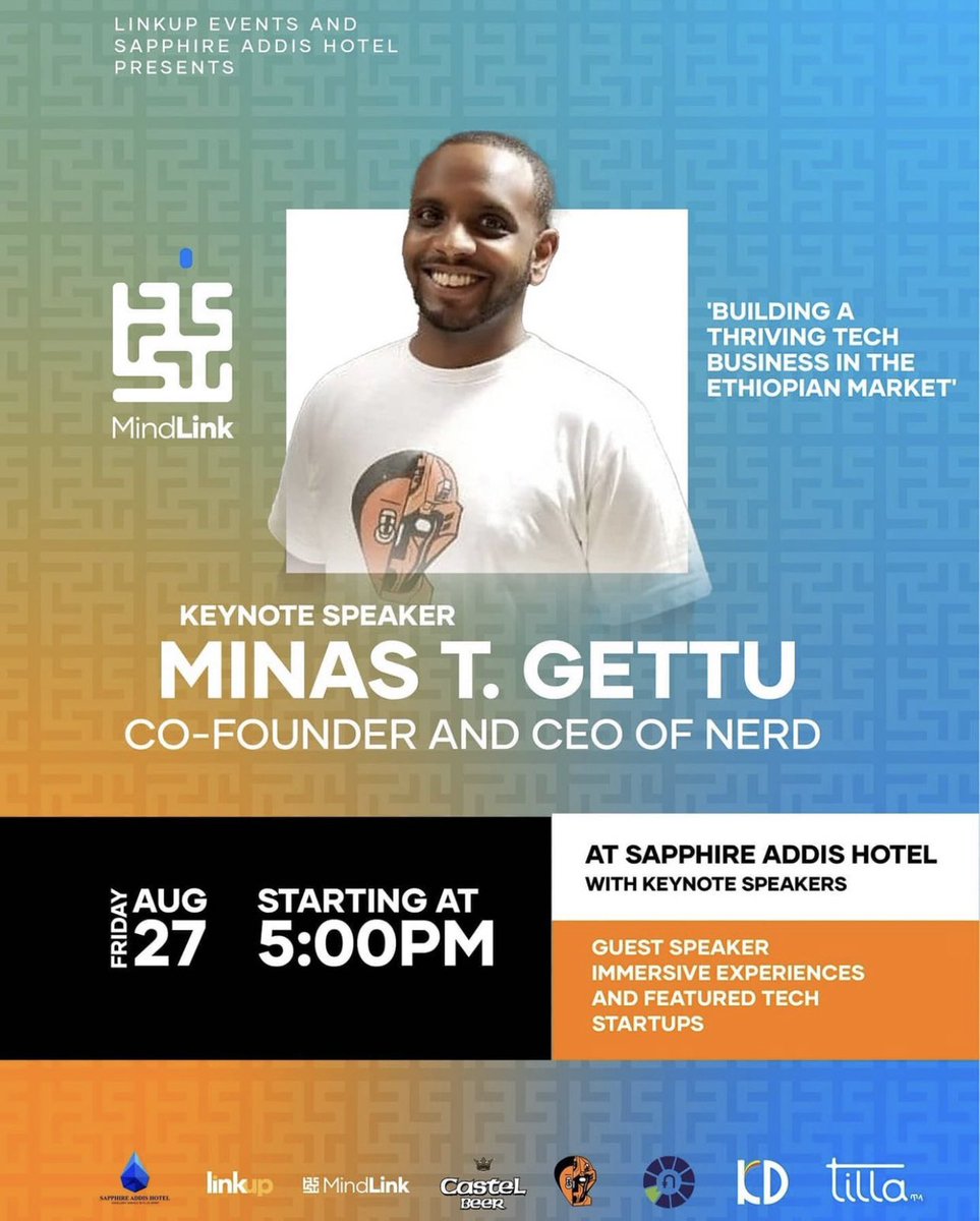 theohanadiary's tweet photo. Come enjoy an evening filled with a lineup of exciting talks and feature startups highlighting how to build a thriving tech business in the Ethiopian market. @NERD68792965 @LinkUpAddis @Edianoberry  @equbapp 
Happening Today 5pm at Sapphire Hotel, Addis Ababa. https://t.co/GWiTuxyeZF
