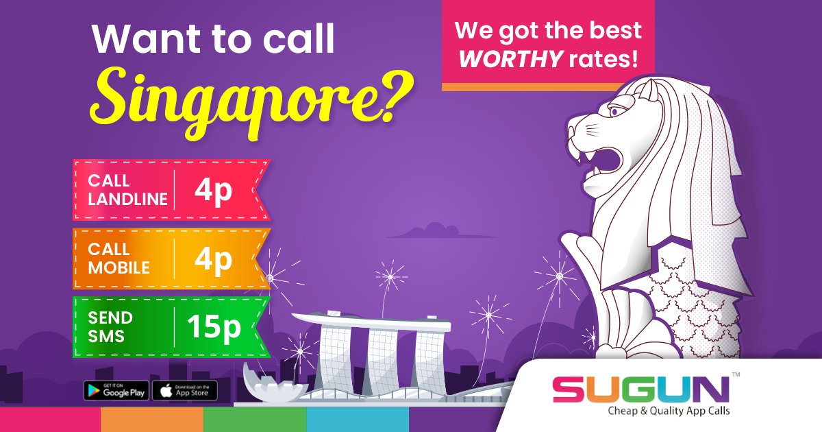 Connect with your family in Singapore and simply enjoy the best rates and fast connection with Sugun! 

#singapore #call #rates #lovedones #quality #connection