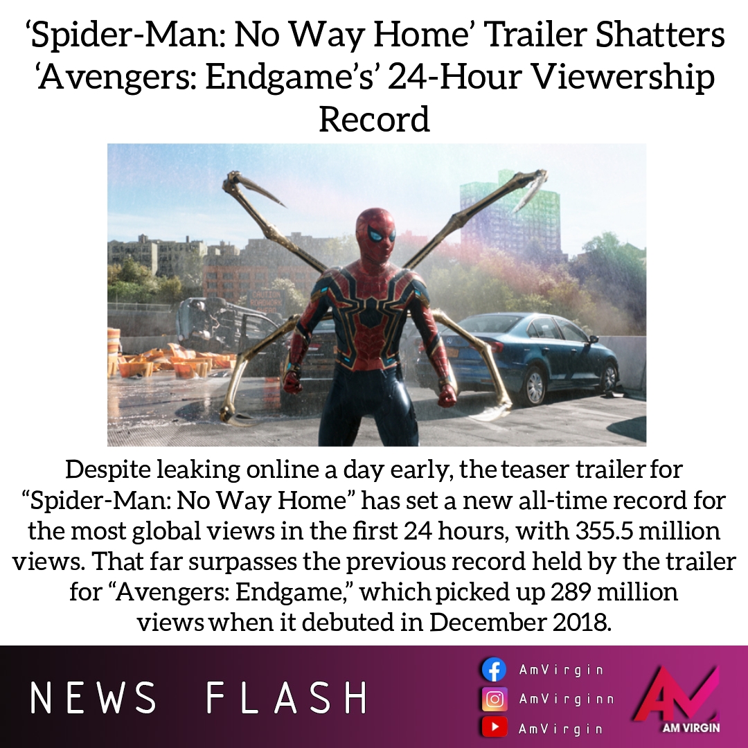 amvirgin1's tweet photo. News Flash.✔️

#newsport #newstarts #newsupdates #newsflash #newsroom #newsfeed #newschoolers #technologynews #Bollywood #bollywoodgossip #page3
#FYP #Shershaah #ShershaahOnPrime #bellbottom3d #Hollywood #SpiderManNoWayHomeleak #SpiderManNoWayHomeTrailer #SpiderMan #Spiderverse https://t.co/0RdxwY0xAc