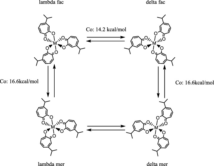 bhkenlo's tweet photo. Separation of Isomers and Mechanisms of Inversion of Stereochemistry of Group 9 d6 Tris-Chelate Complexes of Hinokitiol https://t.co/3z9vu46Xsv Gaydon and Bohle @InorgChem #cobalt #rhodium #iridium #hinokitiol #lability #TrigonalTwist https://t.co/BCcwlQKVW7