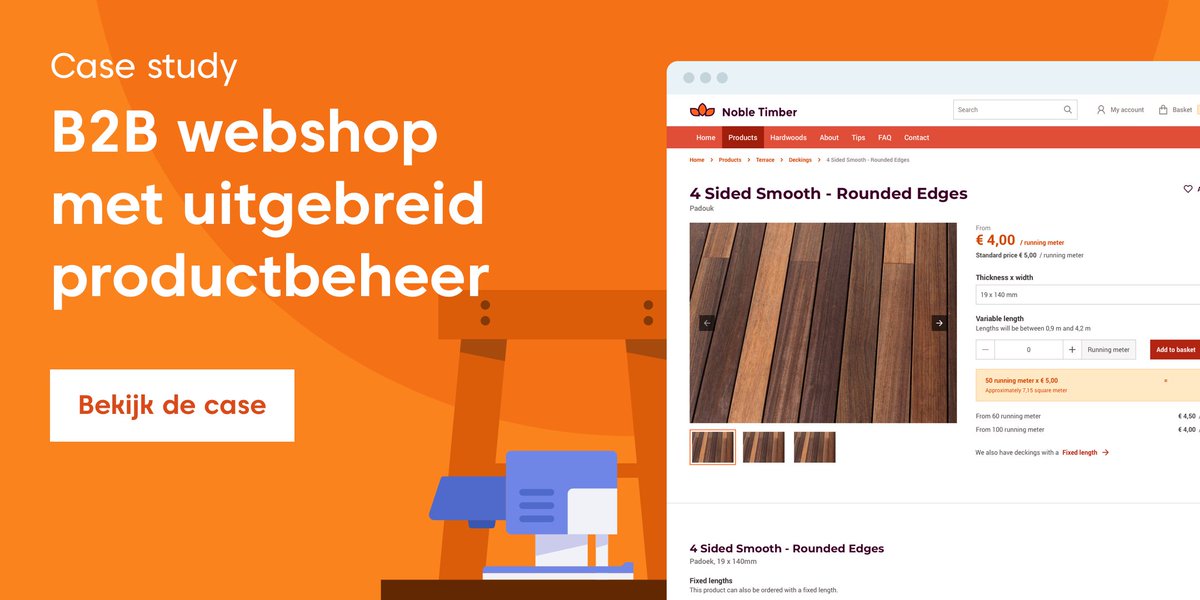 Online shoppen blijft groeien, ook bij B2B. Daarom bouwden we een #B2Bwebshop met oa custom features op de productpagina's &amp; een blog voor Noble Timber. Ah ja, plus nog een nieuwe huisstijl! Meer over de Noble Timber webshop in nieuwe case! 🧰
👉 mrln.gent/3BflOh7