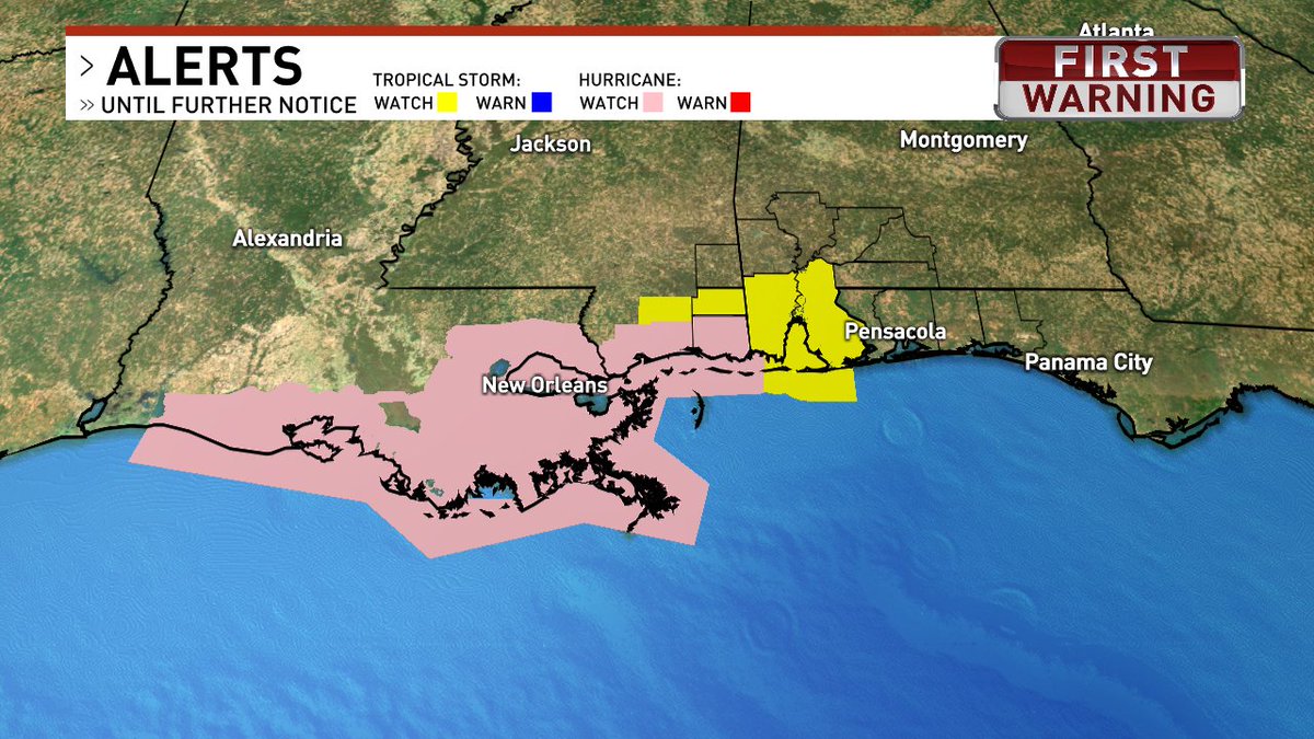 A hurricane watch has been issued for the Northern Gulf Coast including Mississippi and Louisiana. A tropical strom watch has been issued for Southwest Alabama. Thursday night Tropical Storm Ida was over the Caribbean Sea with winds of 40 mph.
