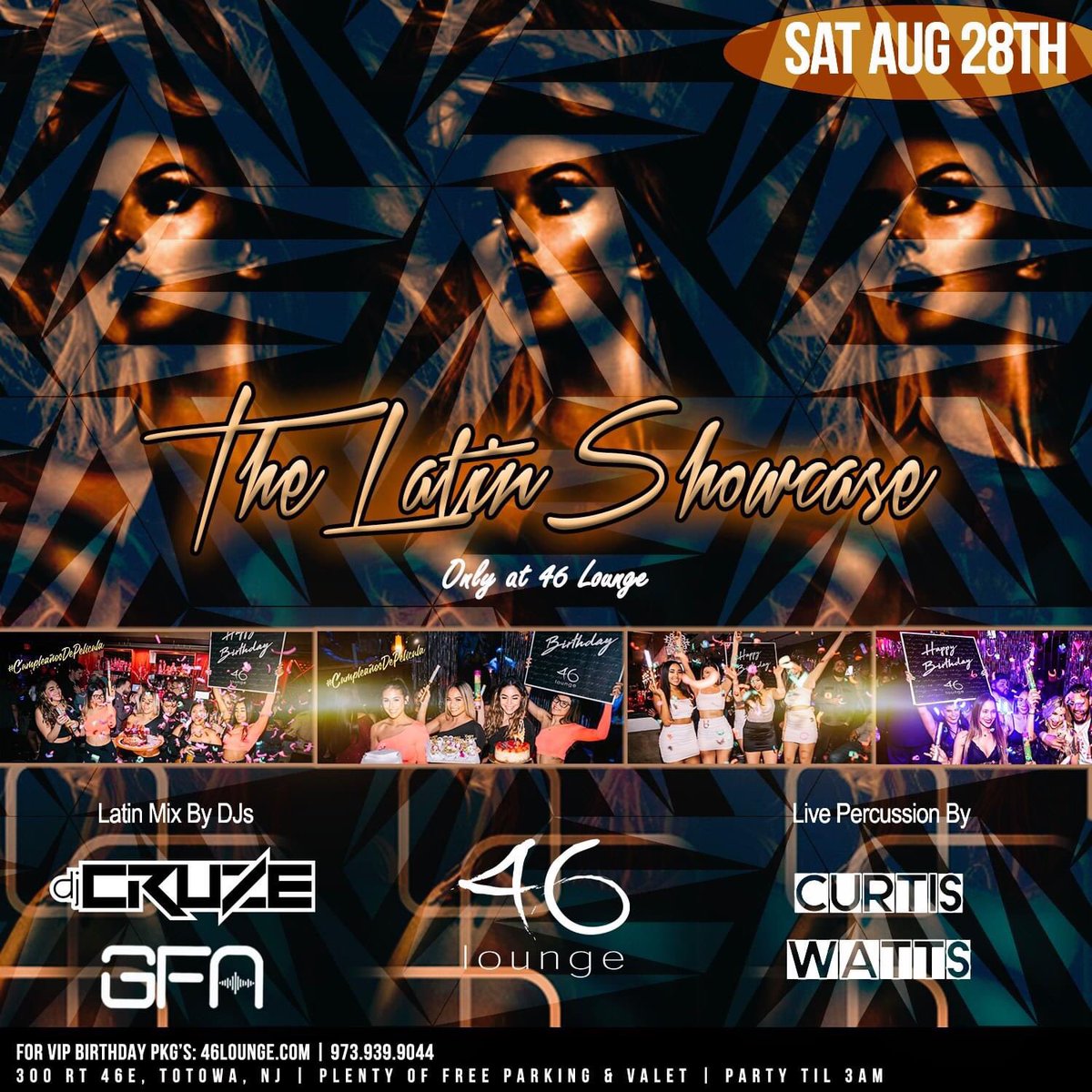 Its Show Time This Friday August 27th at 46 Lounge! NYC's Top DJ, Drummer &amp; Sax Player Come to Jersey To Rock The Stage! We Love Those Vibes! Celebrate Bdays, Celebrate Life, Celebrate The Weekend at The #1 Friday Night Party with Live Entertainment! Call 973.939.9044 for VIP