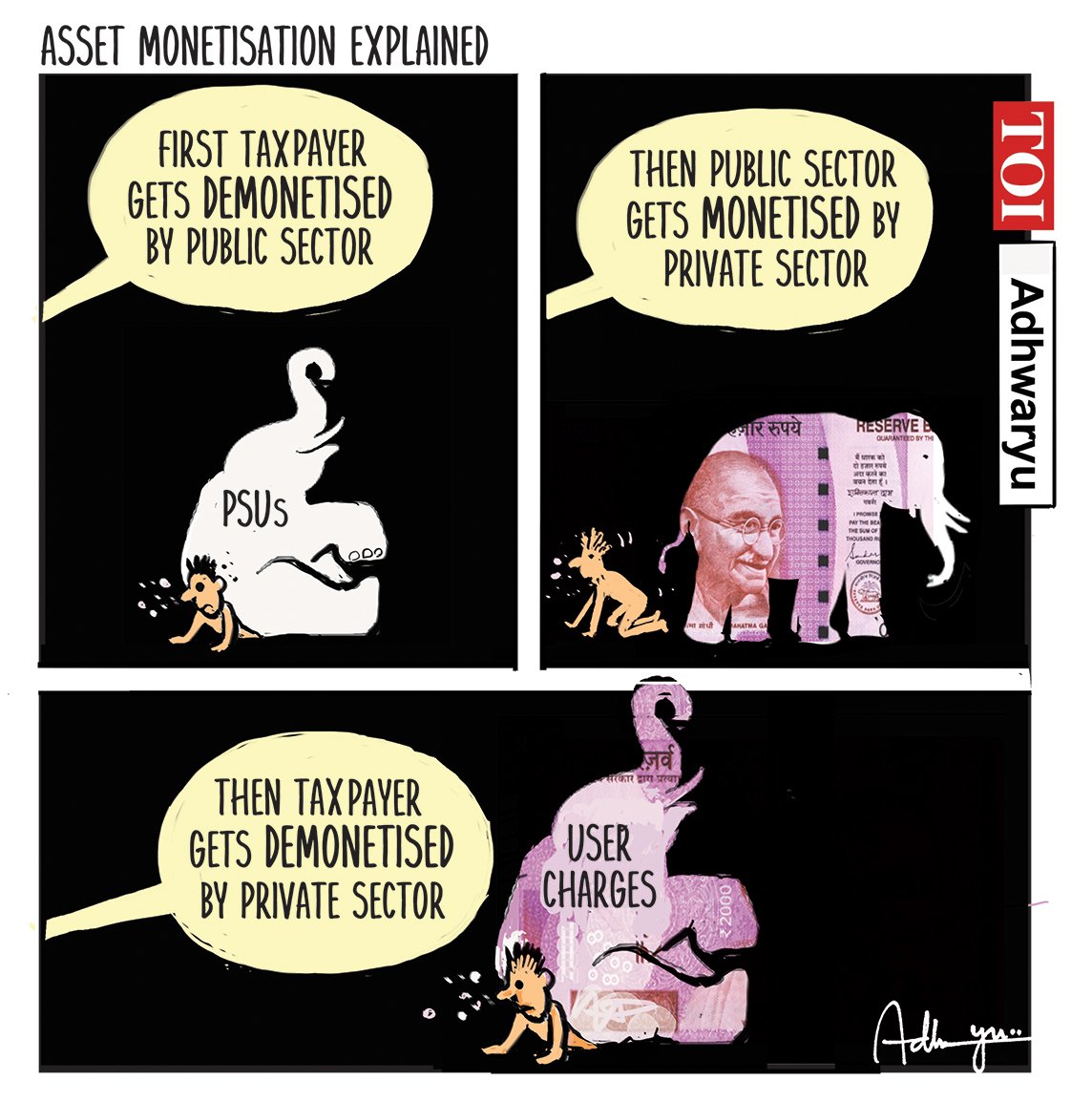 CartoonistSan's tweet image. #cartoon @TOIPlus #AssetMonetization