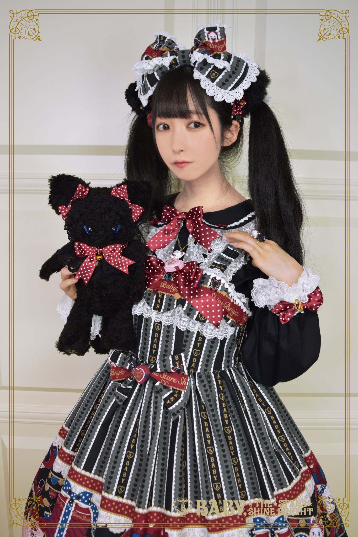 ねこくみゃちゃんからのPresent Ribbonジャンパースカート BABY