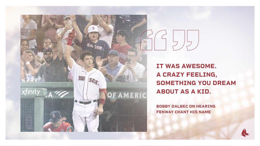 RedSox's tweet photo. It’s a good night to be Bobby Dalbec. https://t.co/zw1uN9mLhp