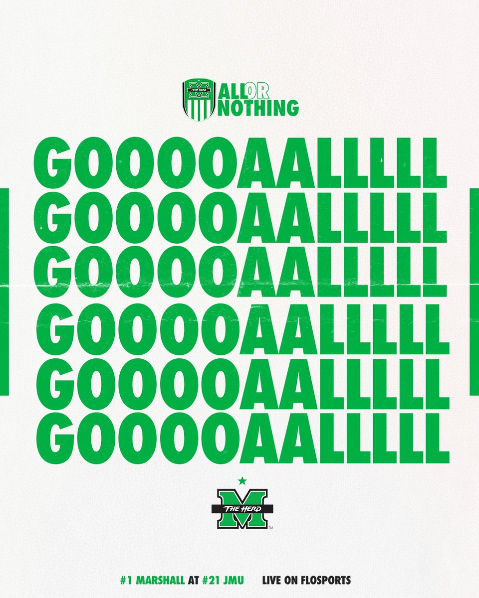 GOOOOAAAAALLLL! Adam Lubell scores his first career goal in the 66th minute! No. 1 Herd leads No. 21 JMU 5-1 🤘
#AllorNothing x #RiseAsOne