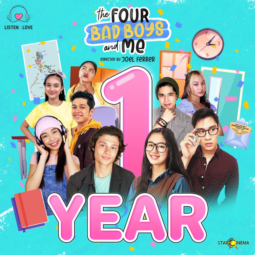 StarCinema's tweet photo. #FlashbackFriday: One year since we liked and shared our love for #JeyDice #MarDice #TrIffany, #TandangCharles, #Stacy, #MaamTina, and #DJZari 💕
What could they be doing today? Hmm 🤔
Happy Anniversary, Team "LISTEN TO LOVE: #TheFourBadBoysAndMe" 🥳 https://t.co/Vsflo5mWUL