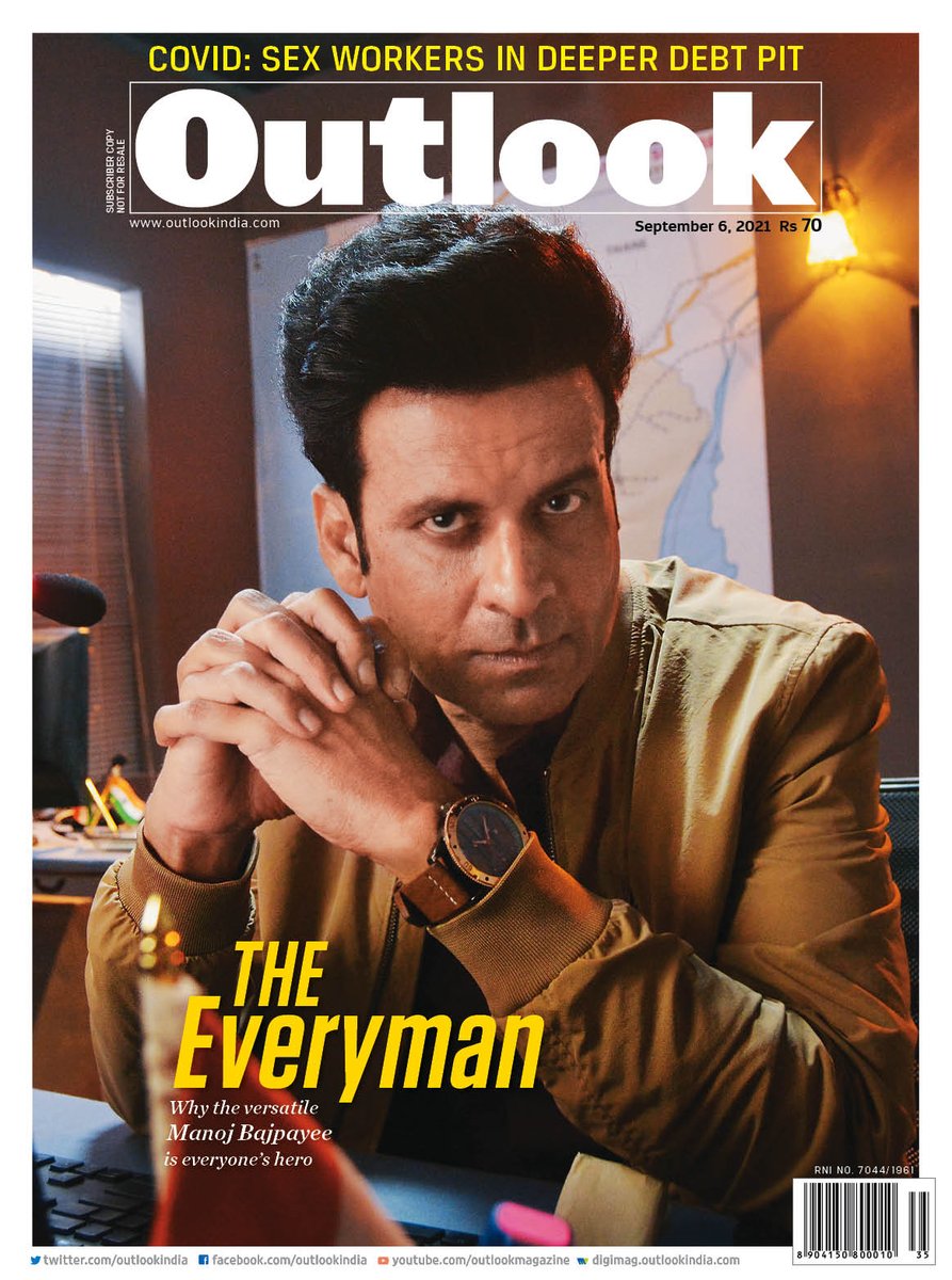 Don't underestimate the power of Everyman. My cover story in @Outlookindia on great @BajpayeeManoj. His journey, struggle, triumph and craft. Truly inspiring story.  @mehtahansal @TripathiiPankaj @rajnidimoru @krishdk #AbhishekChaubey @dipeshjainfilm @PrimeVideoIN @aparnapurohit