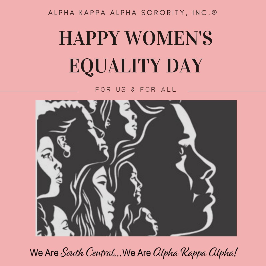 Scubakapside's tweet photo. AKA South Central (@SouthCentralAKA) Tweeted:
We will continue to push the envelope to propel women to higher heights. #WomensEqualityDay #AKA1908 #WeAreSouthCentral https://t.co/xd0WroUw7O https://t.co/5E3fnzKshR