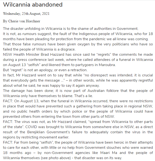 paulinehollywoo's tweet photo. Wilcannia, with the highest rate of #COVID19nsw &amp; #Australia's most vulnerable #Indigenous community, is left without an adequate medical facility! HOW IS THAT POSSIBLE? 😡 #auspol #IndigenousLivesMatter #GladysResign #HazzardResign #LNPDisgrace #LNPfail https://t.co/Ifz4K1eDsD