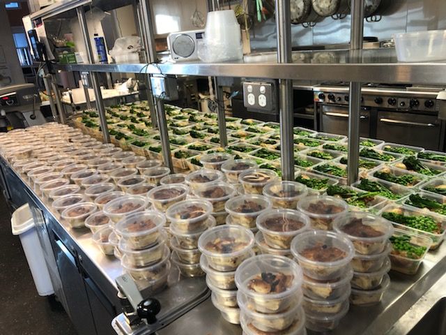 The NCIE Hospitality team has prepared hundreds of delicious, Indigenous-inspired meals for local community organisations during the lockdown. Here are our excellent chefs & kitchen hand, James, Jaye & Rob in the kitchen with all the delicious meals ready for delivery. ❤️💛🖤