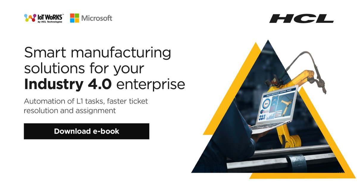 hcltech's tweet image. Real-time Manufacturing Insights enables smart manufacturing for your Industry 4.0 transformations. See how our four-decade-long experience creates the most conducive ecosystem for accelerated delivery, implementation, and shop-floor to top-floor value: bit.ly/3wBX9RM.